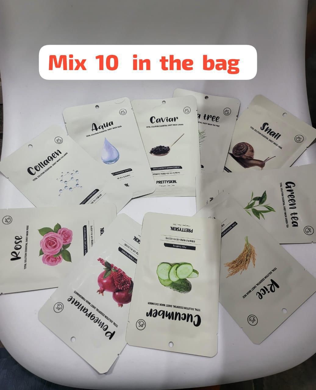 PRETTYSKIN | Total Solution Essential Sheet Masks (x10) - Image 2